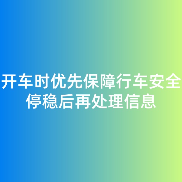 鈀碳回收,開車時優(yōu)先保障行車安全，停穩(wěn)后再處理信息